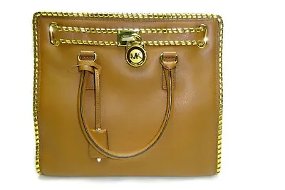 Michael Kors Hamilton Satchel Leather Luggage Shoulder Bag Whipped New • $342.99