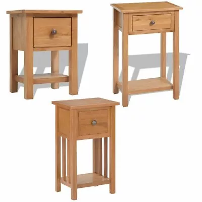 Oak Bedside Table Wooden Cabinet Chest Side Stand Nightstand With Storage Drawer • $180.59