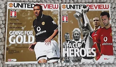 Manchester United 2003/04 Season Select From Menu Of Home FA Cup Programmes • £2.99