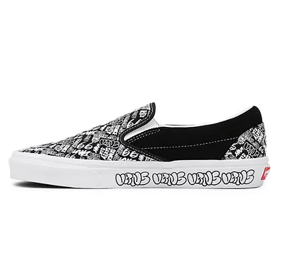 Vans Classic Graphic Slip-On Trainers / Black White / Unisex / RRP £60 • £35