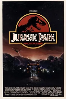 Jurassic Park Vintage FILM MOVIE METAL TIN SIGN POSTER WALL PLAQUE 12x8 Inch • $12.95