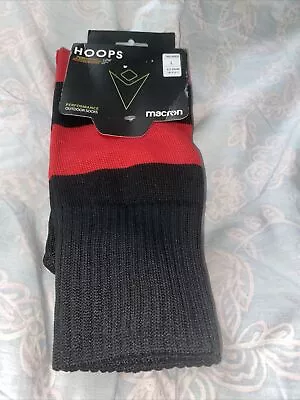 Hoops Socks Red& Black Rugby Socks? New • £8