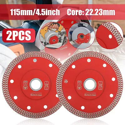 4.5  Porcelain Tile Turbo Diamond Wet & Dry Cutting Disc Grinder Wheel Saw Blade • $15.48