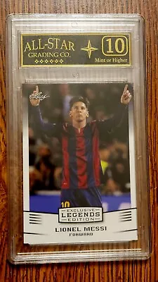 LIONEL MESSI Leaf Legends 2016 Graded ASG Mint 10 • $19.95