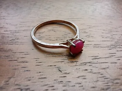 Vintage Solid Silver With Stone Ring 925 Hallmark Size U Jewellery Fine • £29.99