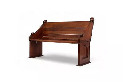 Antique Mission Walnut And Oak Wood Church Bench Aesthetic Movement • $2720