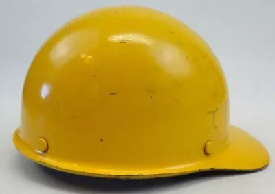 MSA Fiberglass Hard Hat Yellow Helmet Skullguard Mining 6 1/2-7 3/4 1980 USA  • $55