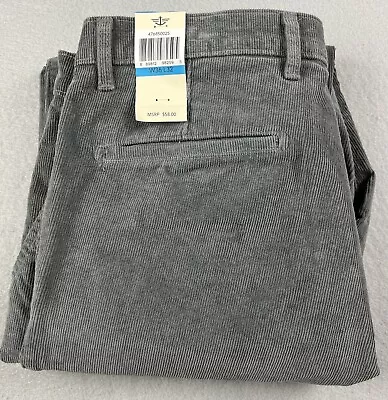 DOCKERS Men’s Corduroy Pants Gray W36 L32 Straight Fit NWT • $21