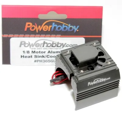 Powerhobby Aluminum Motor Heatsink Cooling Fan 1/8 Gun : Novak • $14.95