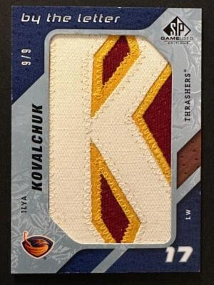 $12.50 • Buy 2009 Upper Deck SP Game Used By The Letter Ilya Kovalchuk 9/9 Letter K Patch