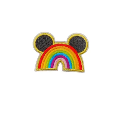 Disney Rainbow Mickey Mouse Pink Disneyland Patch Iron On/Sew On • $4.50