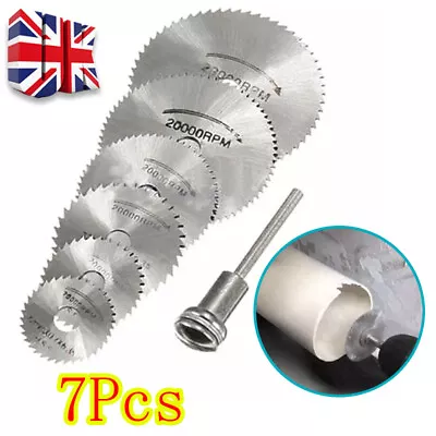 £4.38 • Buy 7pcs HSS Saw Disc Cutting BLADE SET Dremel Type Mini Rotary Multi Tool Drill Kit