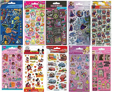 £1.89 • Buy Children's Character Fun Foiled Re-Usable Stickers Party Bag Loot Bag Fillers