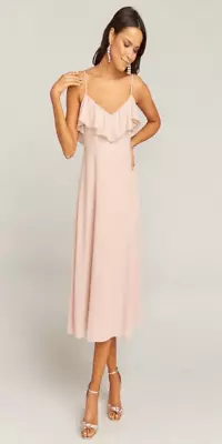 Show Me Your MuMu Camilla Midi Dress Dusty Blush Pink  L • $65