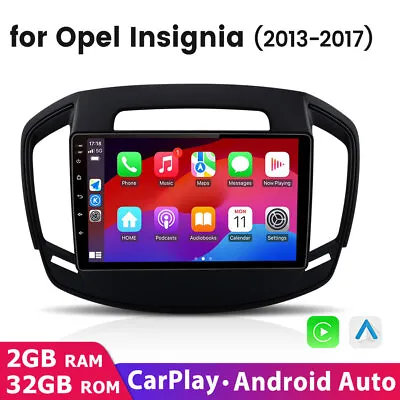 Android 12.0 Carplay Stereo Sat Nav 2+32GB Radio For Vauxhall Insignia 2013-2017 • £139.49