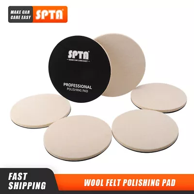 SPTA 1/2/3/4/5/6/7 Inch Glass Polishing Kit Wool Felt Buffing Pad For Polisher • $9.99