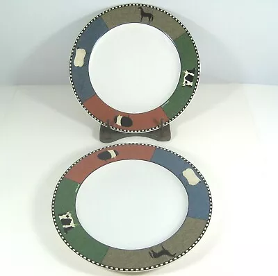 $18.99 • Buy Set Of 2 BRANDON HOUSE By Warren Kimble Barnyard Animals 10.75  Dinner Plates