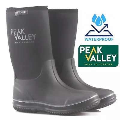 Mens Neoprene Wellington Boots Ladies Garden Mud Wellies Muck Waterproof Walking • £27.95