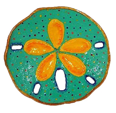 $22.88 • Buy Teal Tropical Beach Sand Dollar Decor Haitian Metal Art