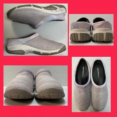 Merrell Encore Breeze 4 Lilac Mules J004218 Leather Slip-On Clogs Sz 9 EUC • $32.99