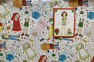 Current Paper Doll Gift Wrap 1 Full Sheet & Doll 1981 Little Girl VTG • $7.95