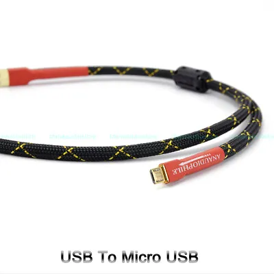 HIFI Micro USB Cable USB Type A To Micro USB Audio Data Cable DAC Mobile Tablet • $29.04