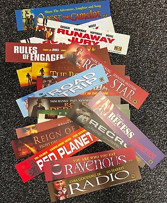 Authentic Movie Theater Mylar Banner 11.5 X2.5” - Choose Movie Title • $10.99