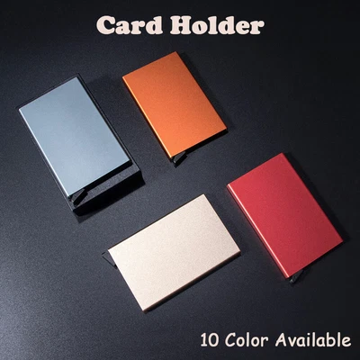 £6.29 • Buy Aluminum Pocket Business Credit Debit Card Case Metal Box Holder Wallet