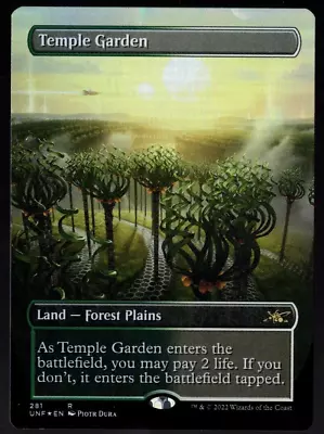 Temple Garden 281 Borderless Foil Rare Unfinity MTG Near Mint • $18.49