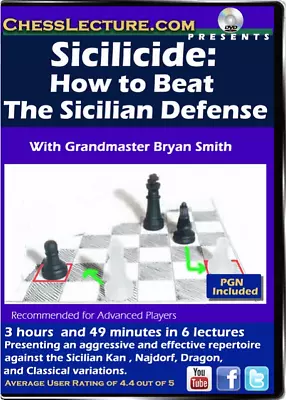 Sicilicide - How To Beat Sicilian Defense - Chess Lecture - Vol 157 Chess DVD • $23.94