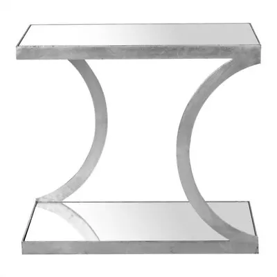 Safavieh Sullivan Iron And Mirror Accent Table In Silver • $161.99
