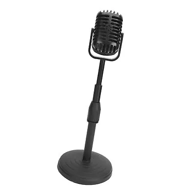 Retro Mic Prop Fake Vintage Old Style Model With Stand Antique Decor For HB0 • $35.43