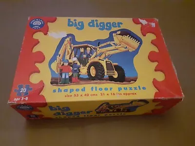 £5 • Buy Orchard Toys Big Digger 20 Piece Shaped Floor Puzzle Vintage Complete