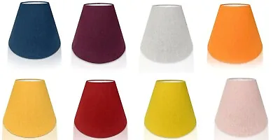 Shetland Soft Feel  CANDLE SHADE Small Lamp Shade Yellow Navy  Orange Pink • £14.99