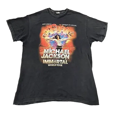 Cirque Du Soleil Michael Jackson The Immortal World Tour Tshirt | Vintage Black • £25