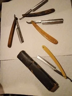 Lot Of 4 Vintage Straight Razors From Germany Plus 1. Nice Variety • $20