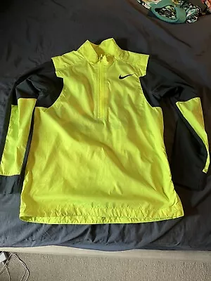 Nike Golf Men’s 1/4 Zip Pullover Neon Yellow Rain Gear Sz Small • $49