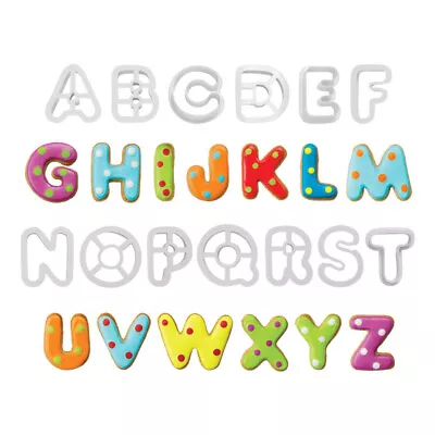 £14.39 • Buy PME 26pc Plastic Alphabet Cut Outs Icing Fondant Cutters Set Sugarcraft Cake Dec