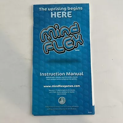 Mindflex Mind Control Instructions Game Manual Only - Mattel 2009 Mind Flex • $9