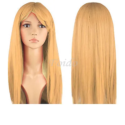 £6.95 • Buy Womens 18” Full Long Fancy Dress Wigs Straight Cosplay Costume Ladies Wig Party