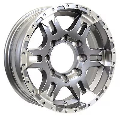 Two Aluminum Trailer Wheels 16X7 16 Inch Rim Gun Metal Machine 8 Lug PDTU67864GM • $212.97