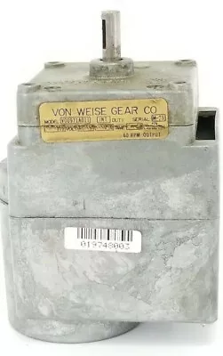 Von Weise Gear Co. Model: V00971a011 Motor Ac 115vac 60rpm 1ph. Parallel Shaft • $249.95