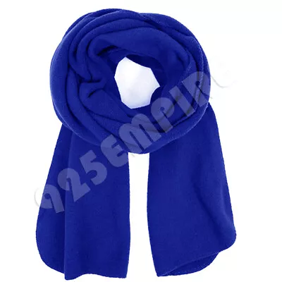 Men Women's Fleece Scarf Plain Winter Wrap  • $8.99