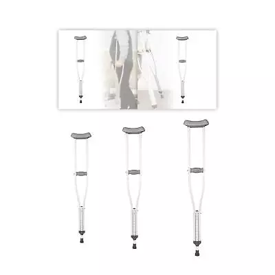 Underarm Crutch Anti Slip Portable Aluminum Walking Aid For Adult Men • £19.37