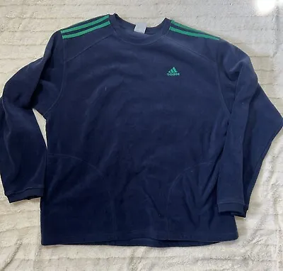 Vintage Adidas Sweatshirt Mens XXL Blue 90's Crewneck Embroidered Logo Detailed • $37.99