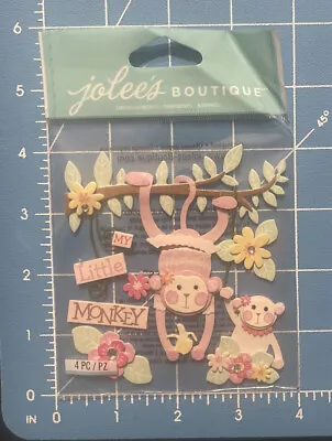 Jolee's Boutique Baby Girl My Little Monkey Dimensional Stickers - NEW • $2.99