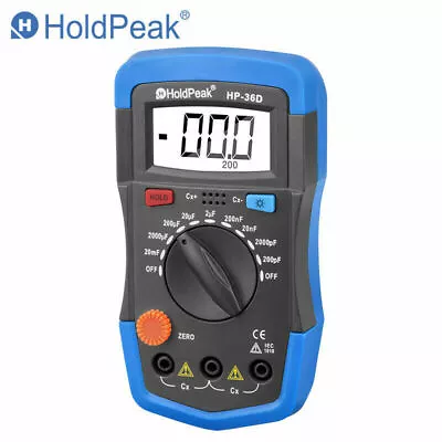 Digital Multimeter Capacitance 200pF-20mF Meter Capacitor Tester Measure Tool UK • £19.99