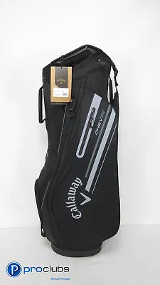 New Callaway Black CHEV 14-Way Cart Golf Bag W/Single Strap W/Rain Hood - 392009 • $103.99