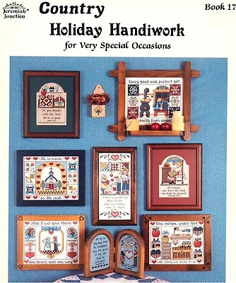 $6.99 • Buy Jeremiah Junction COUNTRY HOLIDAY HANDIWORK 14 Cross Stitch Charts/Leaflet OOP