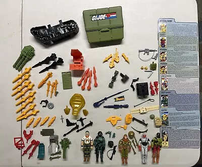 GI Joe 80s Huge Parts Lot Figures Vehicle Parts File Cards Vintage • $1